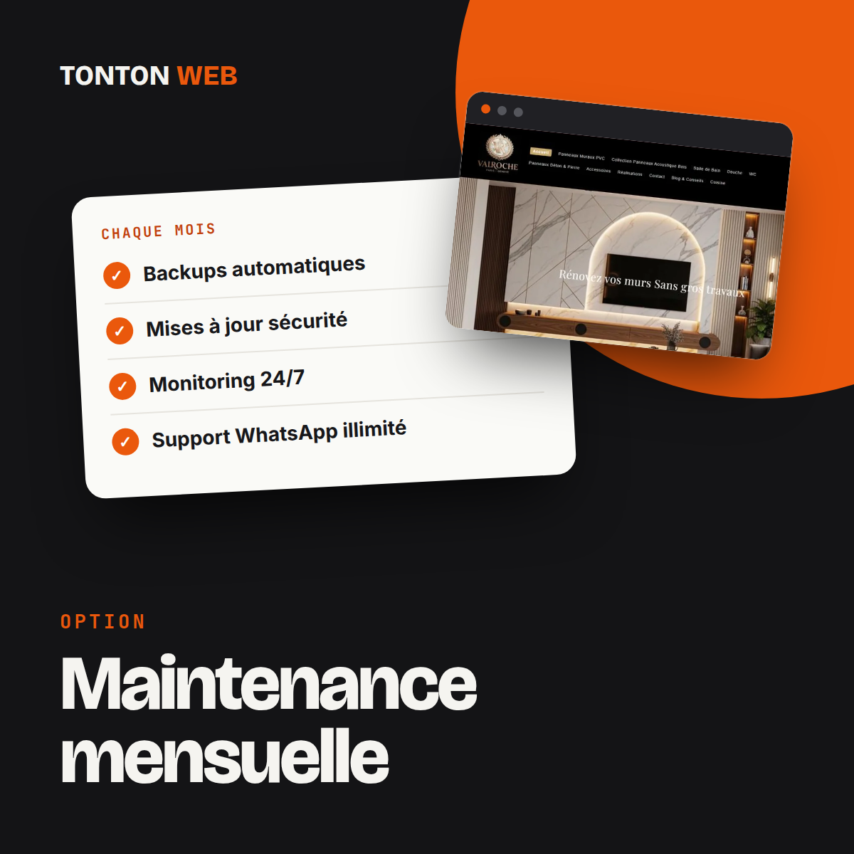 Tonton Web : Maintenance mensuelle