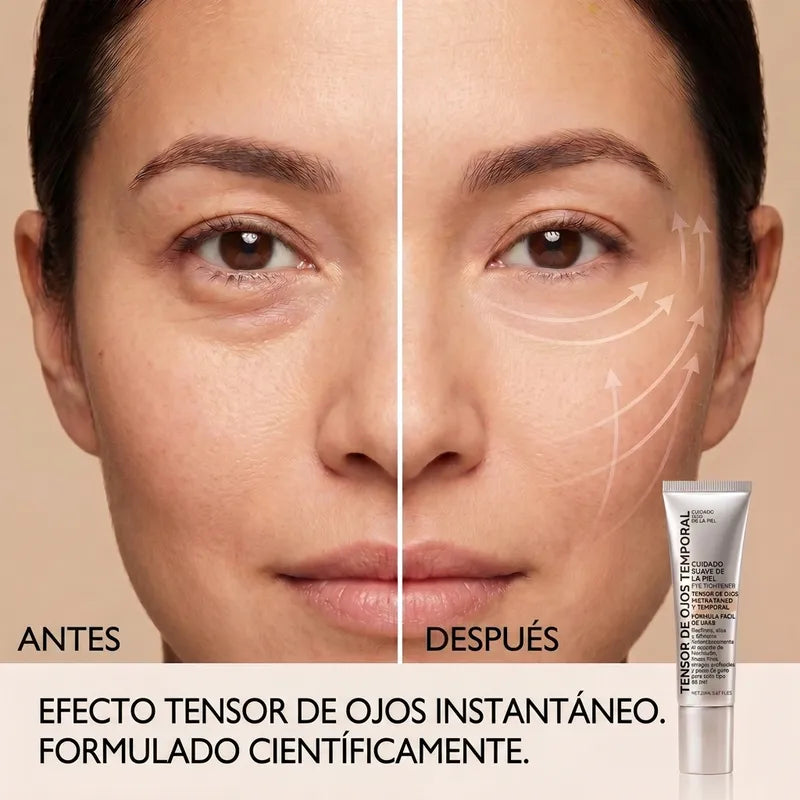 Publicité pour un soin contour des yeux, avant et après